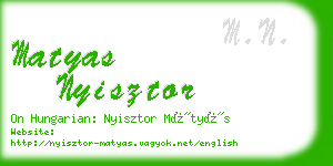 matyas nyisztor business card